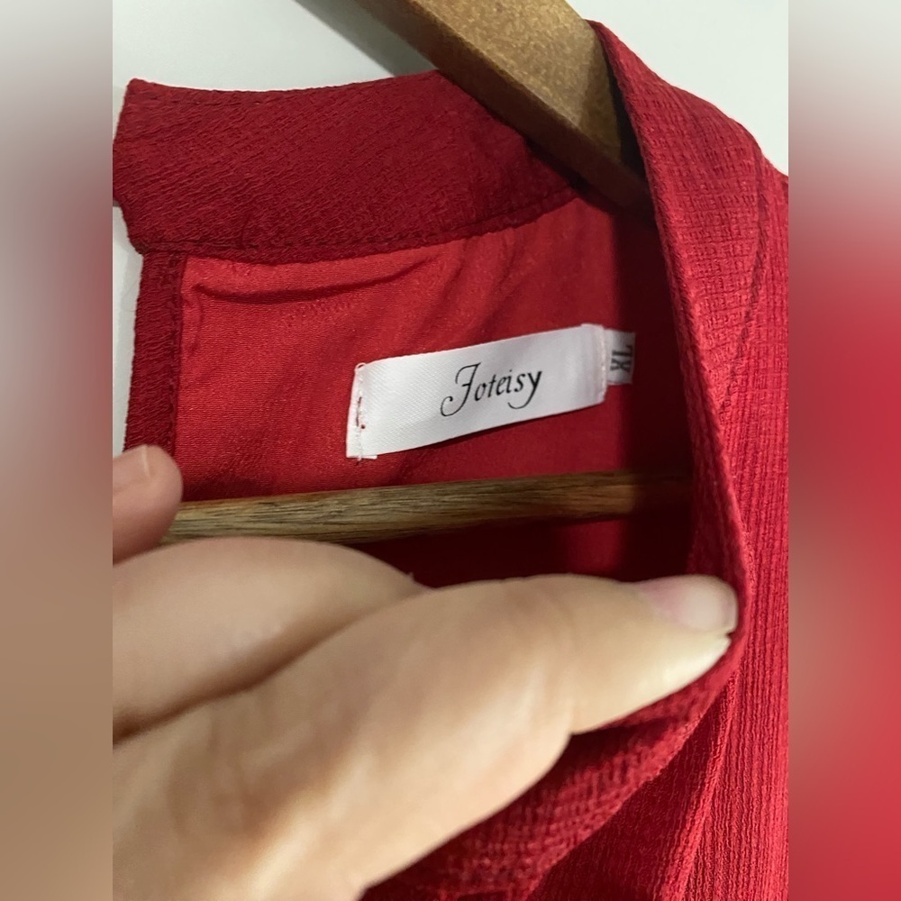 Foteisy - Red Ruffle Dress - Picture 8 of 8